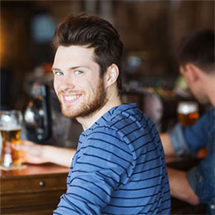 A Man In A Blue Jacket